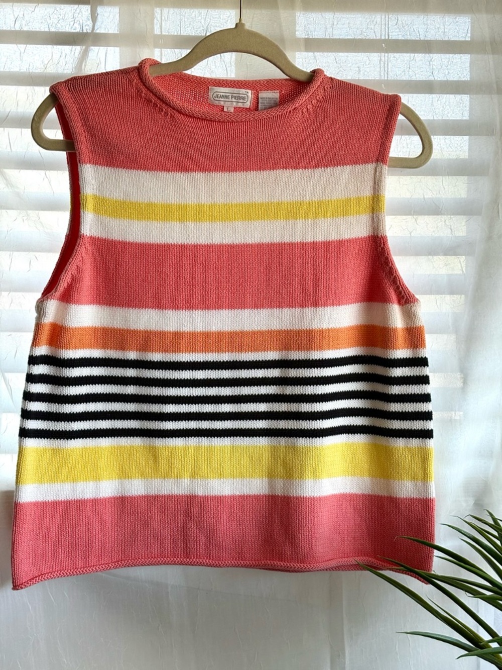 Jeanne Pierre Striped Coastal Knit Top